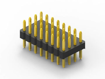 Drie rijen 5U PCB-kopverbinding DIP-type Goud Flash Zwarte isolatie