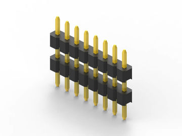 Single Row Male Pin Header Connector 2.0 mm PitchBlack PA6T Isolatie Dubbel Plastic