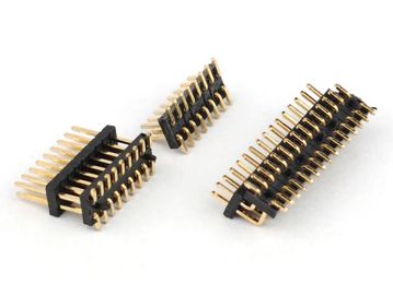 1.27 mm Pitch Male Pin Header Connector Twee rijen Zwart PA9T Plastic