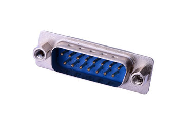 Custom 15 pin D Sub Male Connector, VGA 15 pin D Type Connector Fosfor Bronze