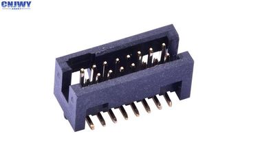 1.27 mm PCB 14 Pin Box Header Connector Surface Mount Nylon 6T Zwart