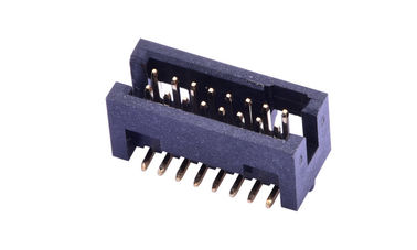 1.27 mm PCB 14 Pin Box Header Connector Surface Mount Nylon 6T Zwart
