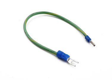 Koperen connector aangepaste bedrading Harness Groen / Geel Kleur Met Spade Terminal