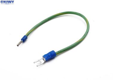 Koperen connector aangepaste bedrading Harness Groen / Geel Kleur Met Spade Terminal