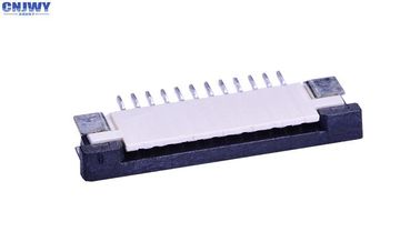 Horizontale FPC-kabelverbinding 1 mm pitchhoogte 2,46 mm beige tinplaat