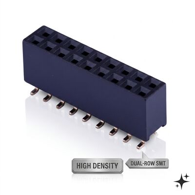 High Temperature PA9T 2.0MM Pitch Dual Row Female Header Connector Gold Flash 04P-60P PCB Socket