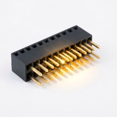 2.54mm Pitch Dual Row Verhoogde 15mm Vrouwelijke kopverbinding Long Leg Stacking Socket