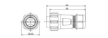 IP68 waterdicht aansluitbaar terminalblok, CNJWY-paneel Vrouwelijk Mannelijk Signal LED Socket