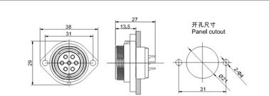 IP68 Waterdicht GM2113 Schommelkabel aansluiting met flens 5 - 10 AWG