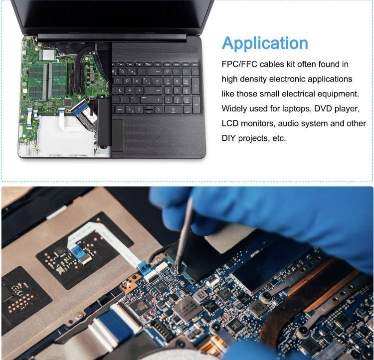 Duurzame FFC-kabelassemblage met een hoge flexibiliteit en een nauwkeurige toonhoogte geschikt voor complexe elektronische apparaten