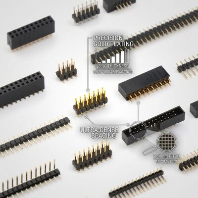 Verhoogde Stapel Dubbele Rij Mannelijke Pin Header Connector 2.54mm Pitch Verhoogde Hoogte PCB Board Spacer