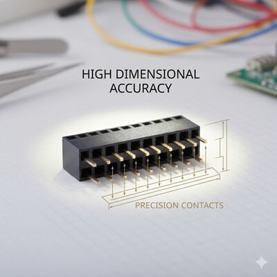 Laag Profiel 1.27MM Pitch Haakse SMD Female Header Connector Dubbele Rij Goud Flash Ultradun PCB Ontwerp